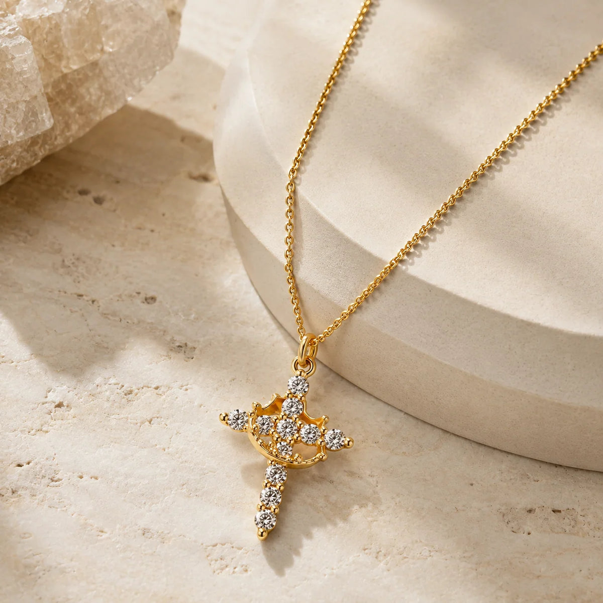The Crowned Cross Necklace