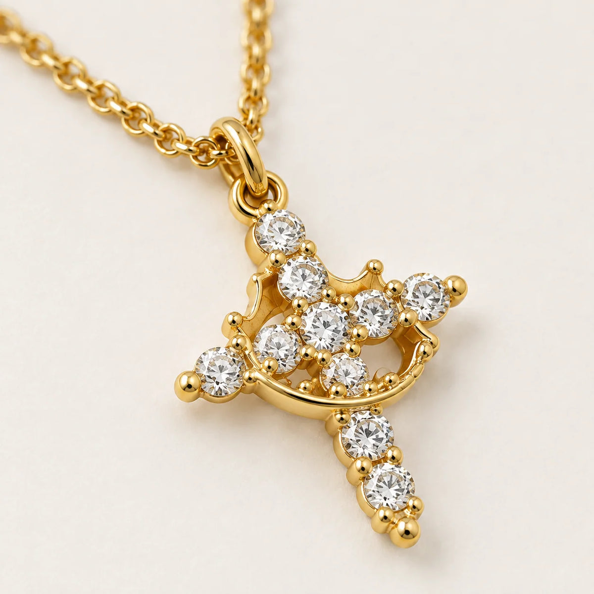 The Crowned Cross Necklace